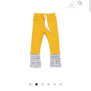 Yellow and Gray Kids Leggings bay Petite Hailey NWT size 6
